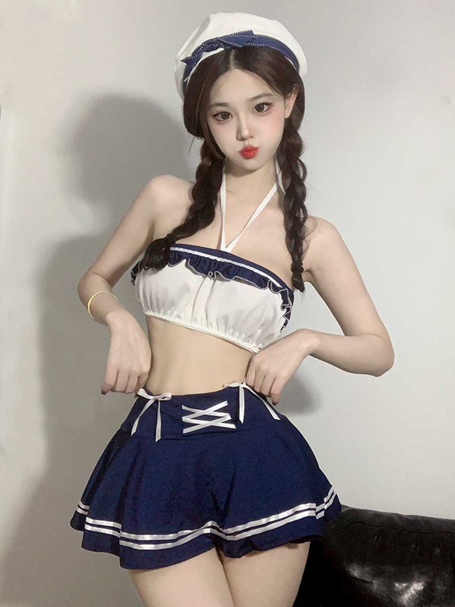 コスプレ かわいい アニメ風 セーラー服スタイル 2点セット コスプレ衣装