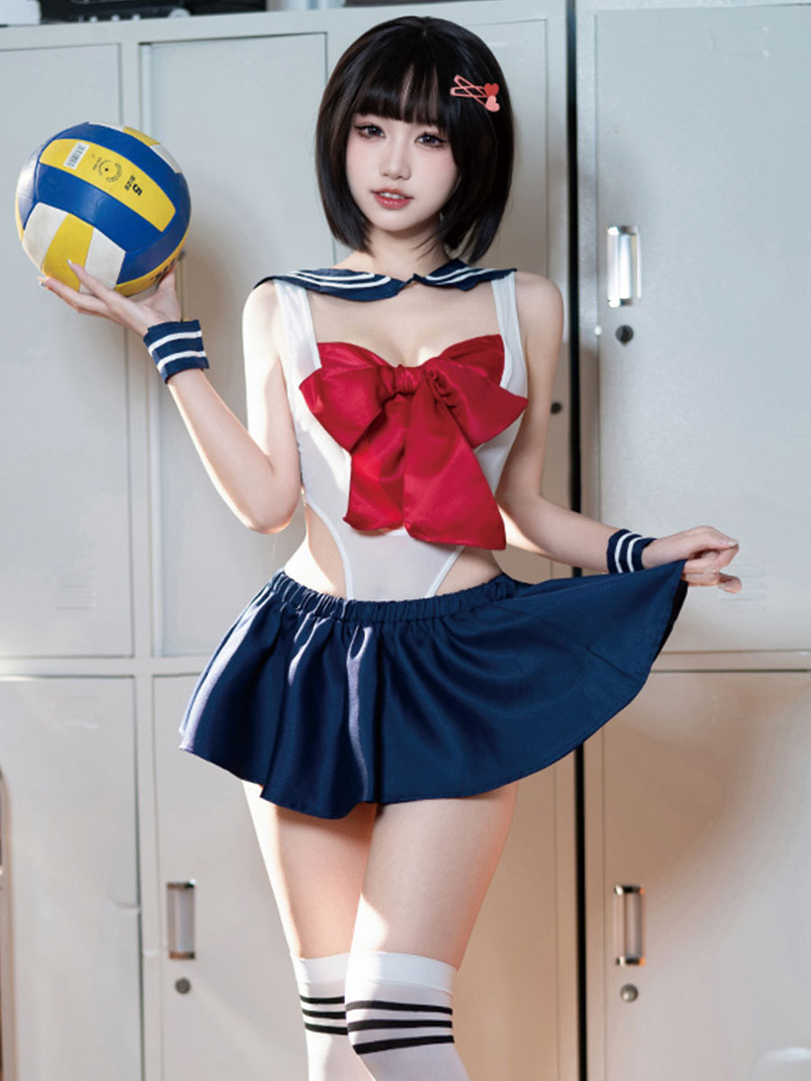 コスプレ sex セクシー 日本風 プレッピースタイル オープンクロッチ 