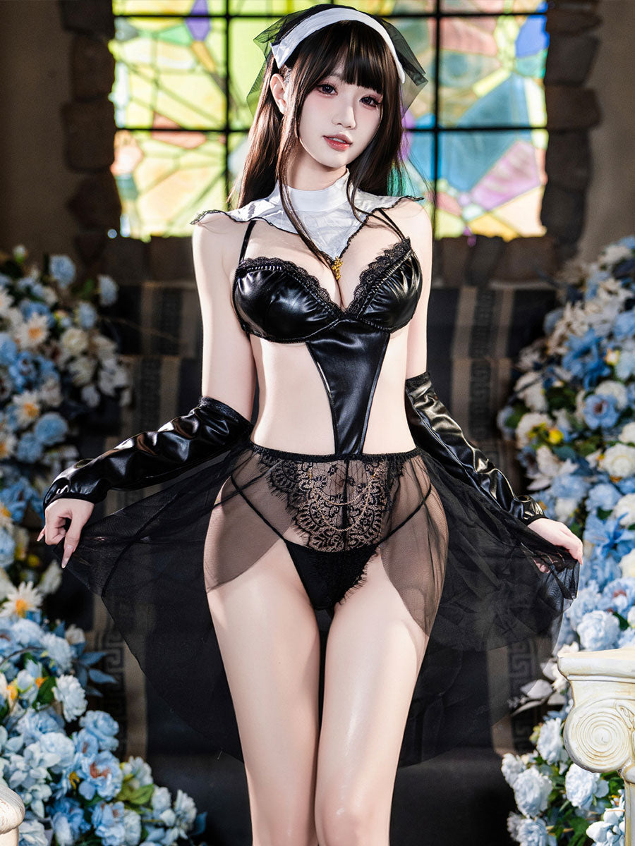 コスプレ 無 修正 セクシーPUレザー ナンコスプレ ボディスーツ