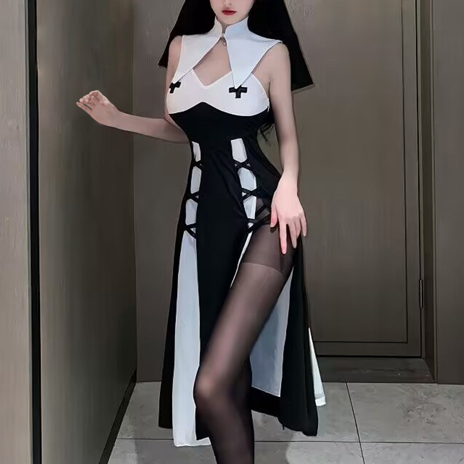 セーラー服 コスプレ 修道女コスプレ レースランジェリー ハロウィン衣装
