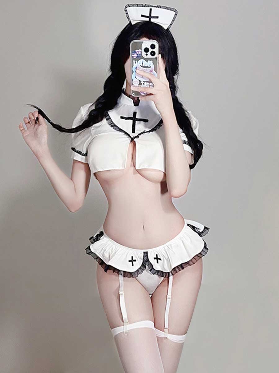 cosplay sex エロナース ホワイトコスプレ衣装