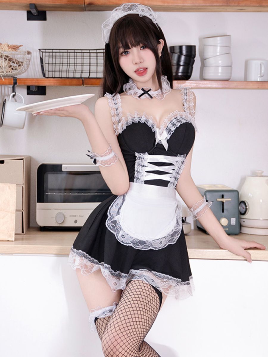 コスプレ 人気 フリルフレンチメイド ユニフォーム