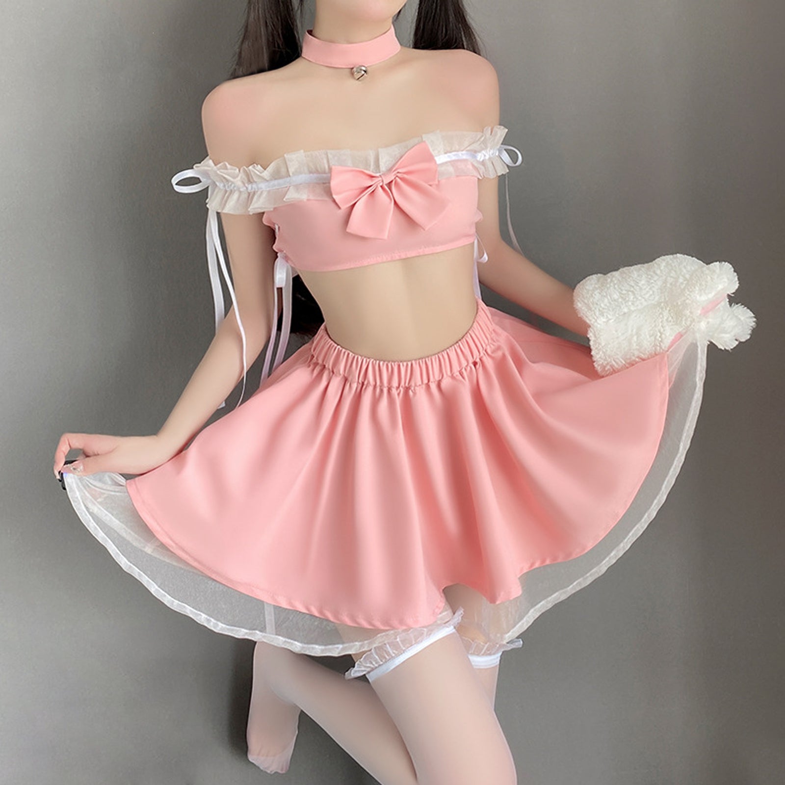 cosplay r18 アニメノーティネコガール ピンクランジャリーセット