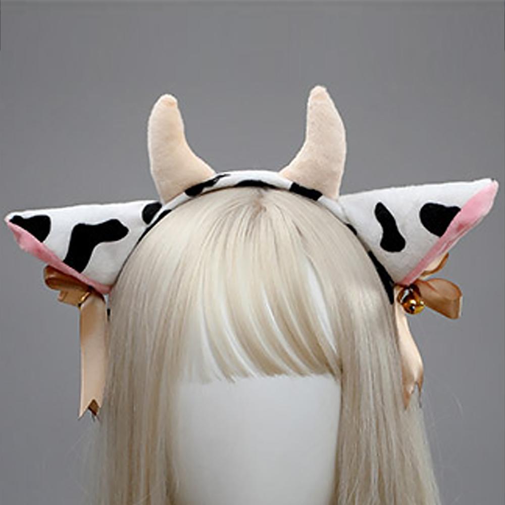 cosplay ero 牛耳ヘッドバンド 牛角付き リボンベルパーティ用