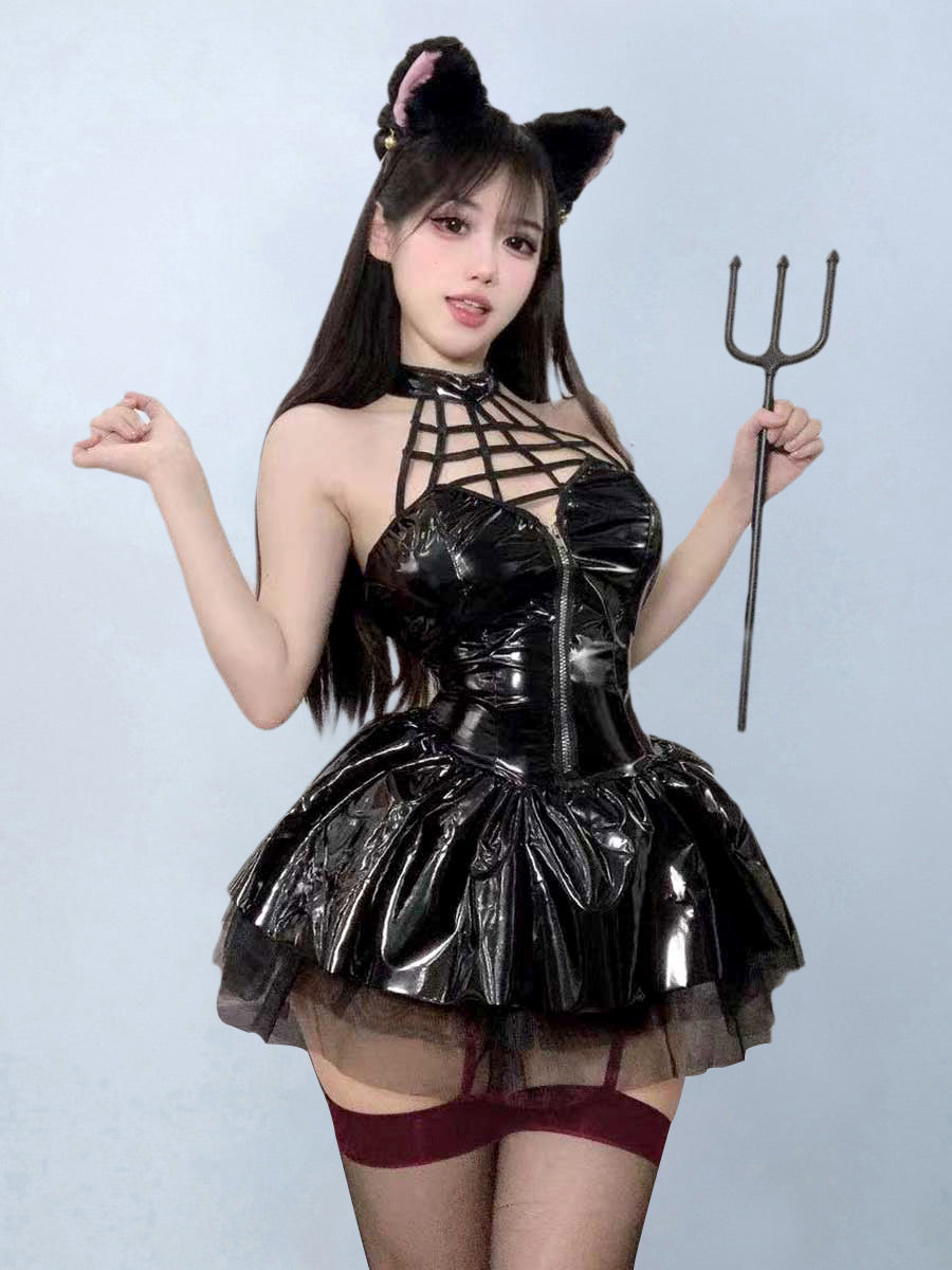 cosplay r18 レザーデビルコスプレ ランジャリードレス